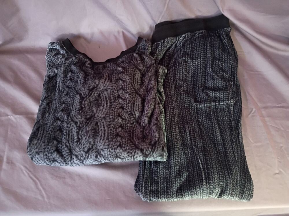 Simply Vera Vera Wang Cable Knit Textured Loungewear Set Size XL